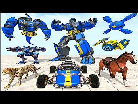 US Flying Ghost Robot Car Games 2022 - Android iOS Gameplay