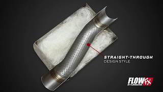 Exhaust System Kit - Universal - 2.500 in. Tubing - Offset In/Center Out FlowFX Series Mufflers - video thumbnail 2