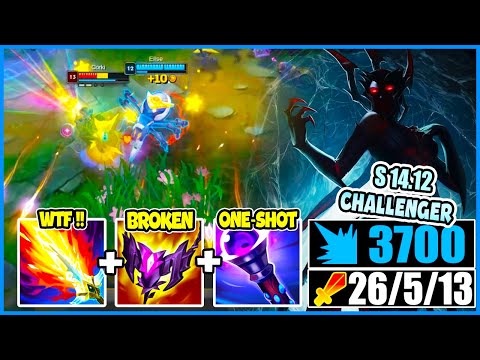 ELISE JUNGLE S14.12 BUT I'M FULL AP AND MY SPIDER BITE FROM HALF HP ( 26 KILL ) - league of legends