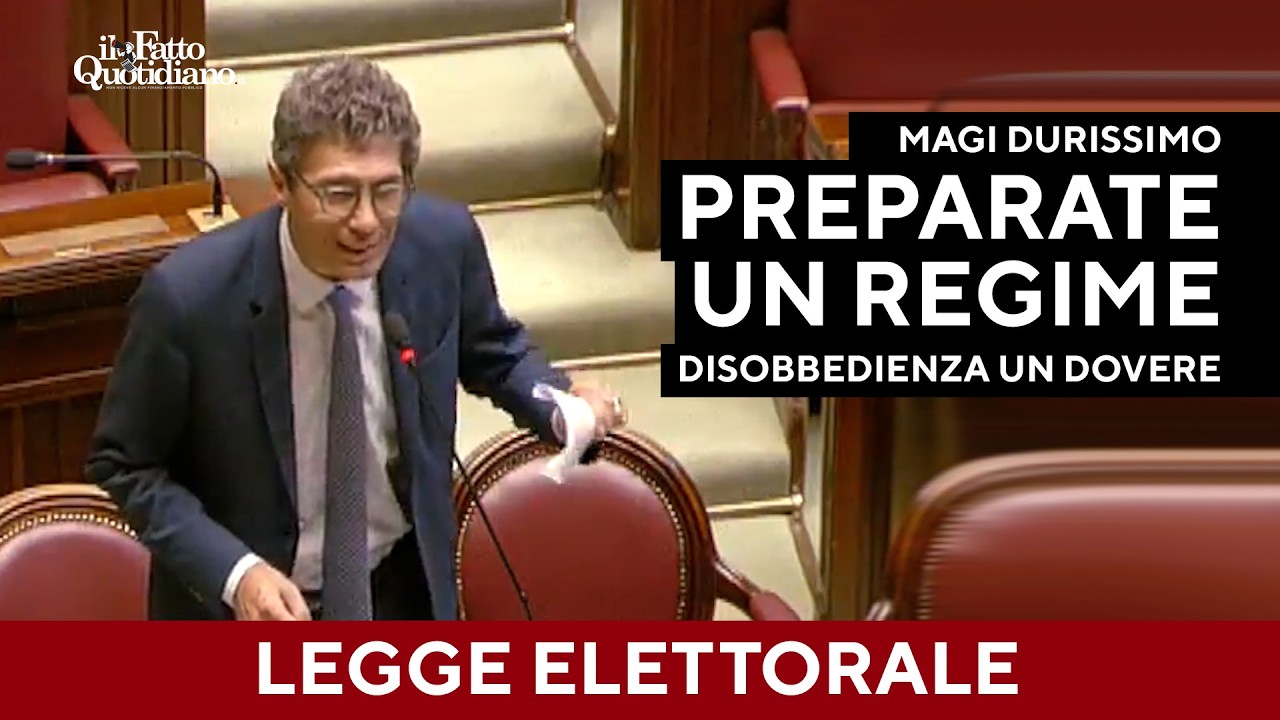 “Questo è un colpo di Stato elettorale”: Magi durissimo alla Camera gela Meloni