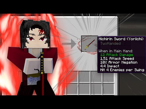 How To Craft Yoriichi's Sword - Minecraft Demon Slayer Mod