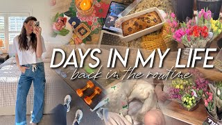 DAYS IN MY LIFE | reset day, getting back into fitness postpartum, chopping my hair, & baking!