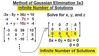 PreCalculus - Matrices & Matrix Applications (9 of 33) Gaussian Elimination: 3x3, Infinite Solutions