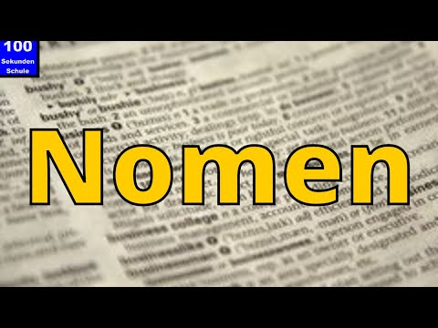 Nomen - Wortarten 1 I 100 Sekunden Schule