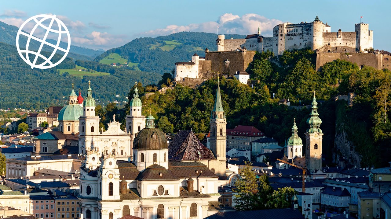 Old Town Salzburg, Austria in 4K