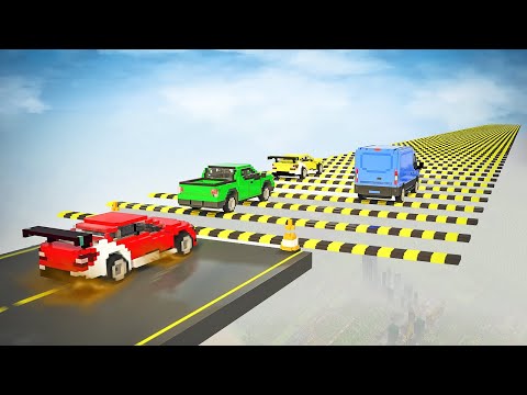 Dynamic Cars vs Air Speed Bumps Crashes | Teardown