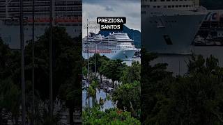 MSC PREZIOSA navio cruzeiro Santos Argentina Uruguai @cruzeiros2025 #maior #drone #shorts