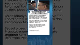 Ekspresi Mahfud MD Disorot Saat Dilantik Prabowo Jadi Anggota Komisi Reformasi Polri