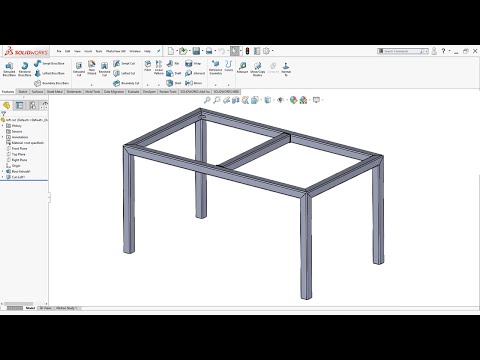 Solidworks Weldments tutorial | Model Table