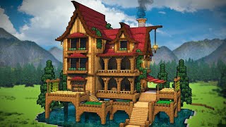 Minecraft: How To Build A Survival House With A Moat | Tutorial