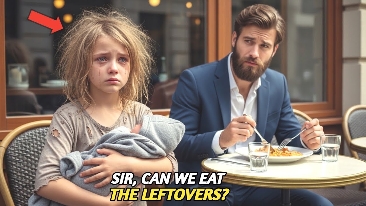 “SIR, CAN WE EAT THE LEFTOVERS?” A Poor Girl Asks — Not Knowing He’s a Millionaire | Emotional Story