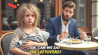 “SIR, CAN WE EAT THE LEFTOVERS?” A Poor Girl Asks — Not Knowing He’s a Millionaire | Emotional Story