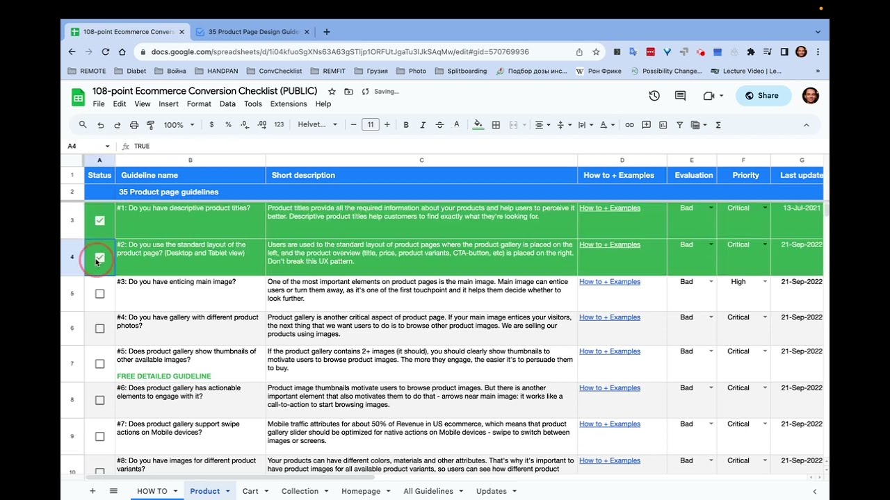 How to use a 108-point Ecommerce Conversion Checklist
