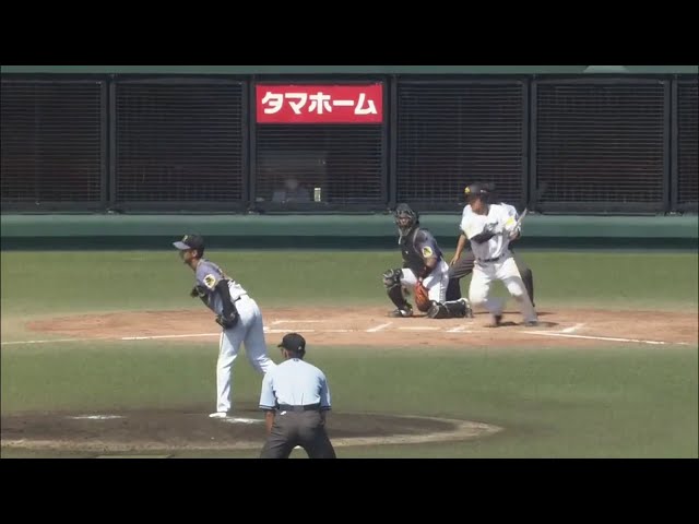 【ファーム】ホークスルーキー・海野が点差を広げるタイムリーヒットを放つ!! 2020/7/30 H-T(ファーム)