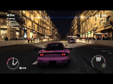 GRID 2 PC Multiplayer Race Gameplay: Tier 3 Fully Upgraded Mazda RX-7 Type RZ in Paris