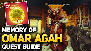 Hive Wizard & Throwing Knives - Memory of Omar Agah - Week #4 Eris Morn Quest (Guide + Cutscene)