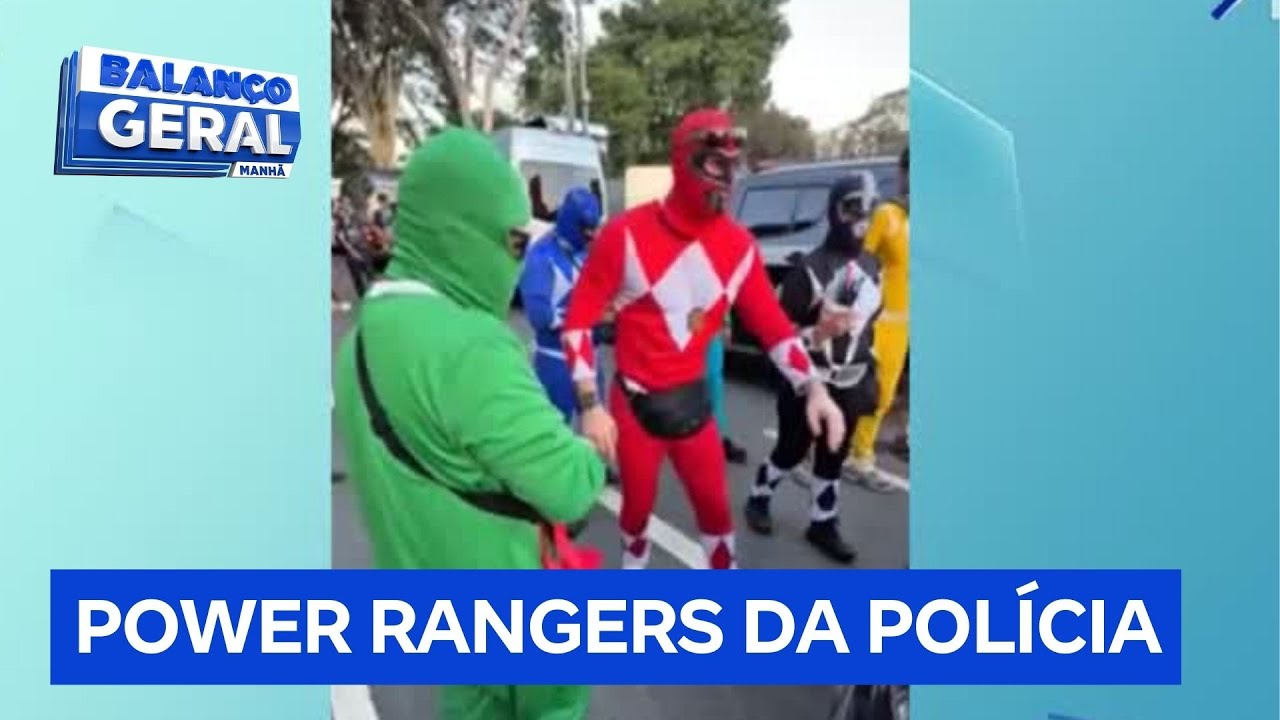 Policiais disfarçados de Power Rangers prendem ladrões de celulares no Carnaval de São Paulo