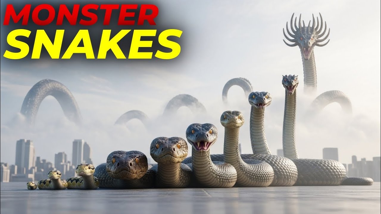 World Serpent vs Monster Snakes | Epic Snake Size Comparison 3D