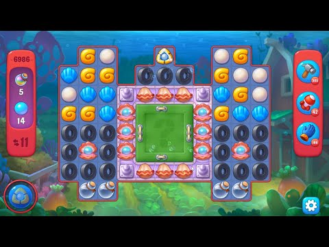 Fishdom 6986 Hard Level - 11 moves - NO BooSTERS