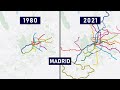Evolution of the Madrid Metro 1919-2021 (animation)
