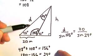 The Law of Sines: A Word Problem to Find Height