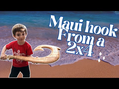 Make a Kid Size Maui's Hook From a 2x4 - Disney's Moana