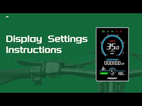 FREESKY eBike | Display Settings Instructions