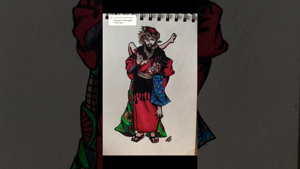 Douma (upper moon 6), speed drawing #demonslayer #douma #anime #drawing #art #animeart #animedrawing