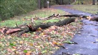 preview picture of video 'Damage from Hurricane Sandy in Glen Ridge, New Jersey (1)'