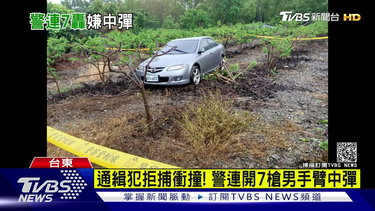 通緝犯拒捕衝撞! 警連開7槍男手臂中彈