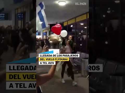 Así fue el momento de la llegada de los pasajeros de FlyDubai a Tel Aviv #shorts