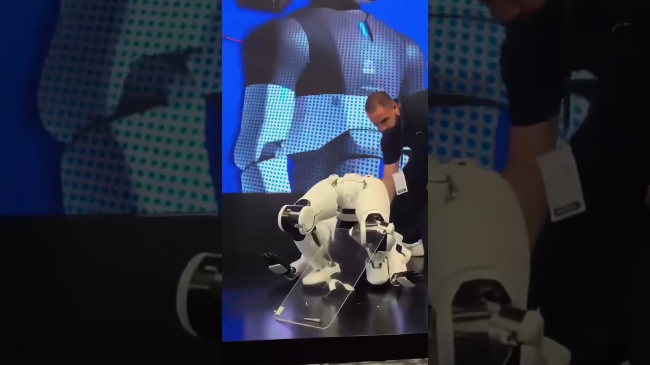 Qualcomm robot shuts down during a live presentation - YouTube