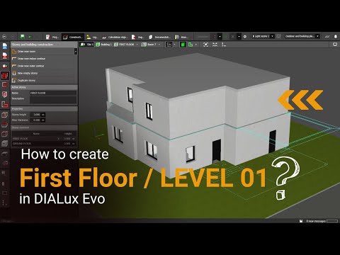 So erstellen Sie das Erdgeschoss (Ebene 01) in DIALux Evo