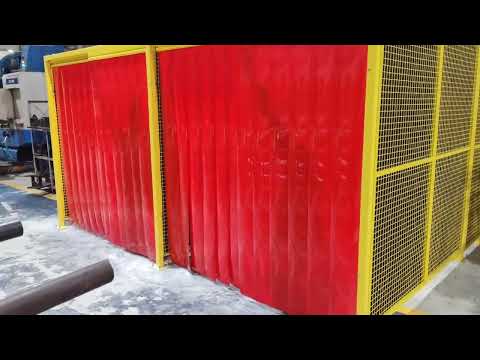 Industrial welding booth fencing