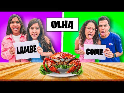 EAT, LICK OR LOOK CHALLENGE! MANU AND LORENA x RAFA AND LUIZ