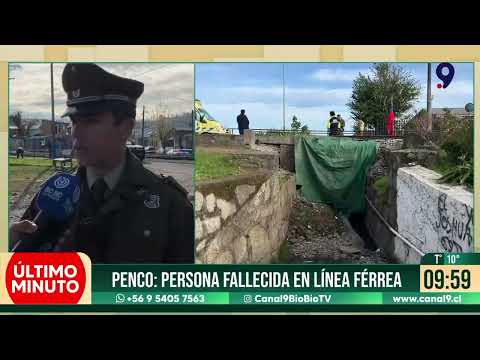 Actualización de fallecido encontrado en línea férrea de Penco