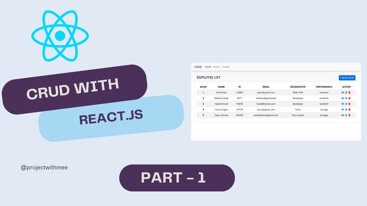 💻 Build a React.js Employee Management System with CRUD ⚙️ | Complete Step-by-Step Guide 🚀📂