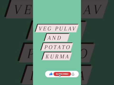 Veg palva with potato kurma 😋