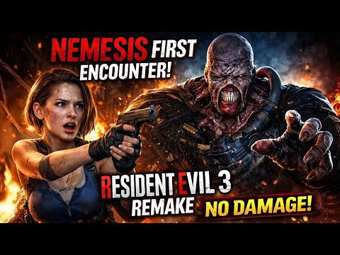 Nemesis Fifth Encounter Boss Fight NO DAMAGE | Resident Evil 3 Remake