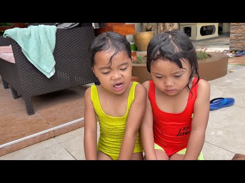 Mga bata nga uhaw sa swimming pool 😅
