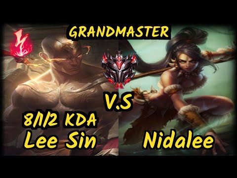 GOG Pride (LEE SIN) vs NIDALEE - 8/1/2 KDA JUNGLE GAMEPLAY - EUW Ranked GRANDMASTER