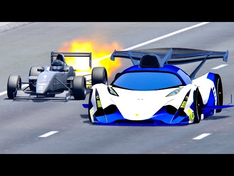 Devel Sixteen GTR vs Formula Jet Engine - Drag Race 20 KM