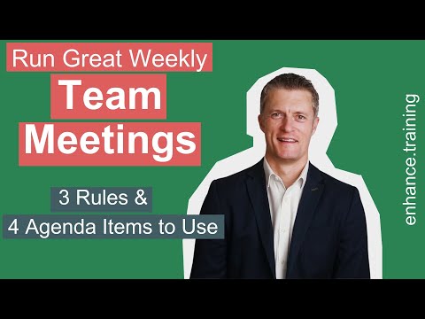 Run Great Weekly Team Meetings - How to Run Staff Meetings Effectively