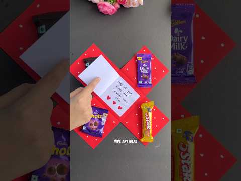 Easy Chocolate Gift Box Making / Birthday Gift Idea For Bestfriend / DIY Paper Gift Box #shorts