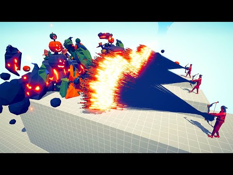 GIANT PUMPKIN GOLEM vs TRIO GODS - Totally Accurate Battle Simulator TABS