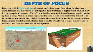 Depth of Focus in Earthquakes | Hindi | Part-6 | Engineering Geology |