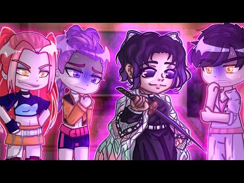 K-pop demon hunters react to Demon Slayer // Gacha React