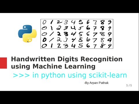 Handwritten Digits Recognition In Python Using Scikit Learn Machine Learning Projects