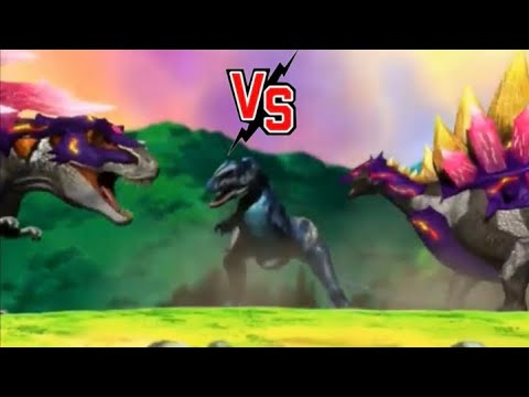 Seth’s Cryolophosaurus Vs Gigas,Maximus And  Armatus | Dinosaur King (2009)