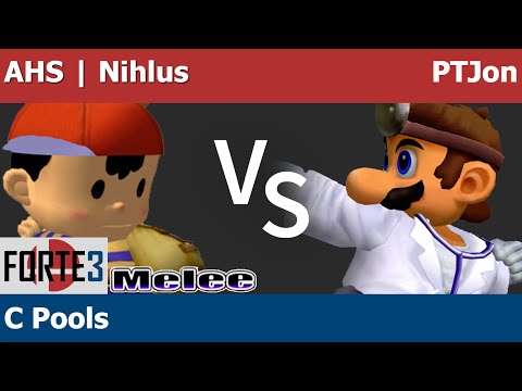 Forte 3 Melee - AHS | Nihlus (Ness) vs PTJon (Dr. Mario) - C Pools